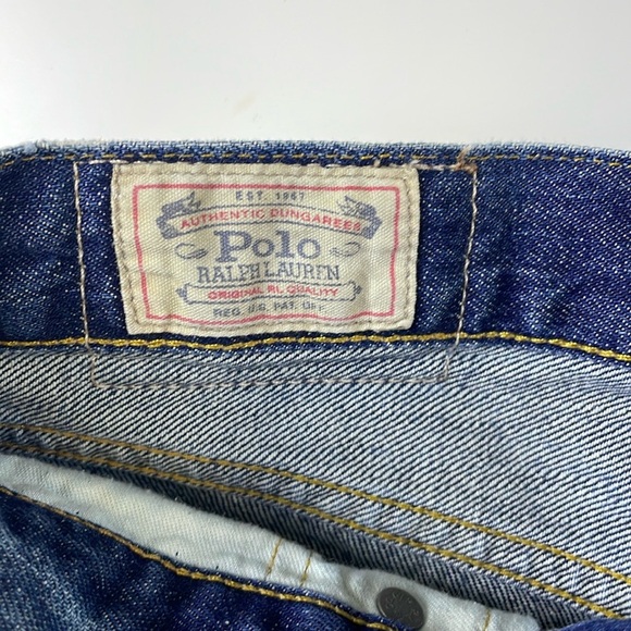 Polo Ralph Lauren Distressed Crosby Denim Shorts Size 25 Mid Rise Raw Hem cotton - Picture 4 of 14
